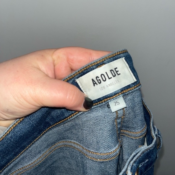 AGOLDE Sophie Mid Rise Ankle Skinny Blue Jeans Size 25 - Picture 6 of 9